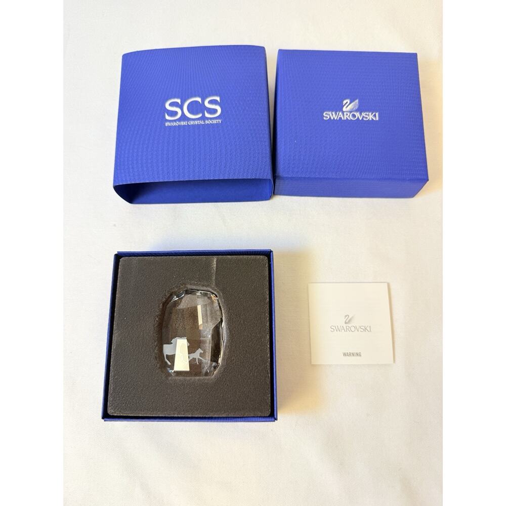 Swarovski Crystal SCS Members Gift 2014 Esperanza Horses Paperweight